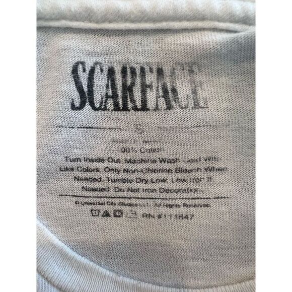 Scarface Movie Tony Montana Vintage Retro 80s White T-Shirt Size S - Picture 7 of 8